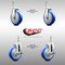 Service Caster 5 Inch 316SS Blue Polyurethane Swivel 10mm Threaded Stem Caster Brake, 2PK SS316TS20S514-PPUB-BLUE-M1015-2-TLB2 - alternate 4